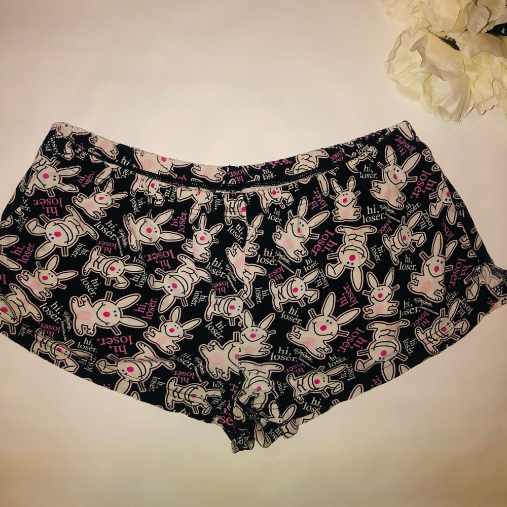 Y2K Happy Bunny Pajama Shorts